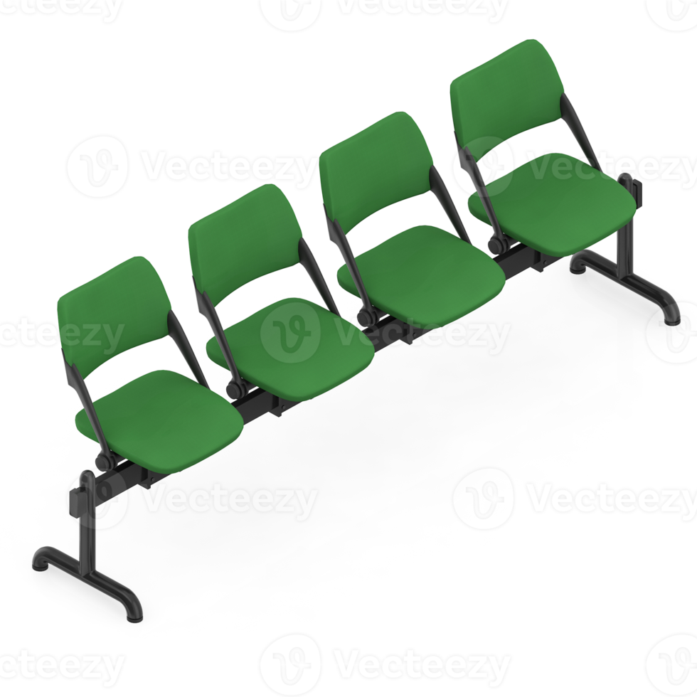 Isometric bench 3D render png