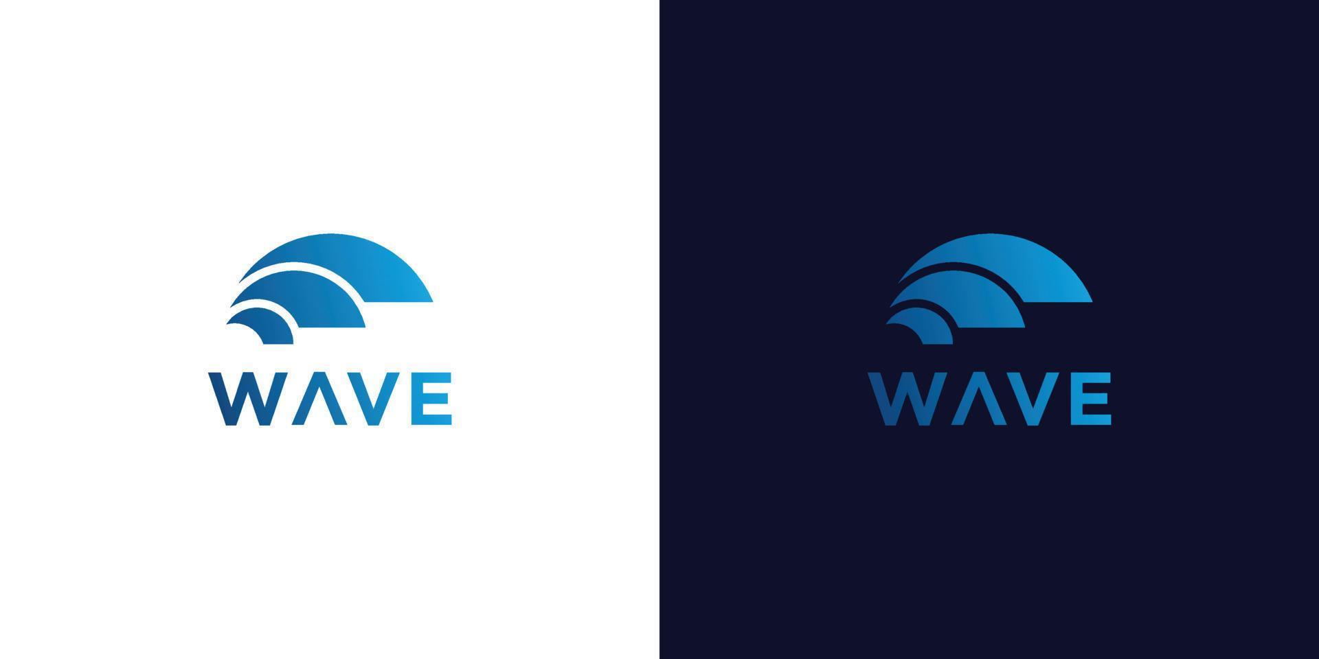 Modern and unique wave logo design 5 vector