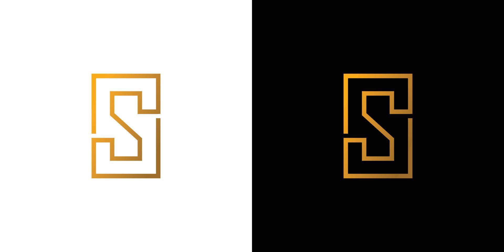 diseño moderno y sofisticado del logotipo de las iniciales de la letra s vector