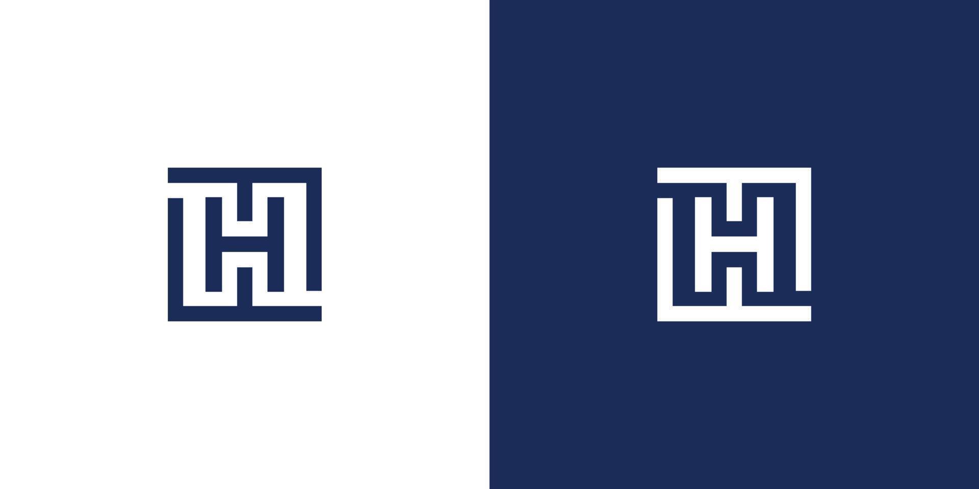 Unique and modern HH initials logo design vector