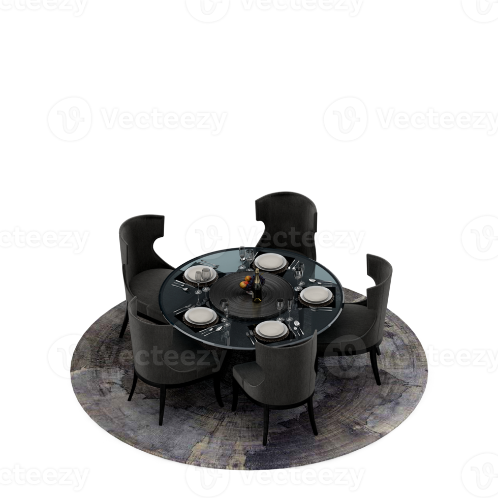 Isometric Table 3D render png