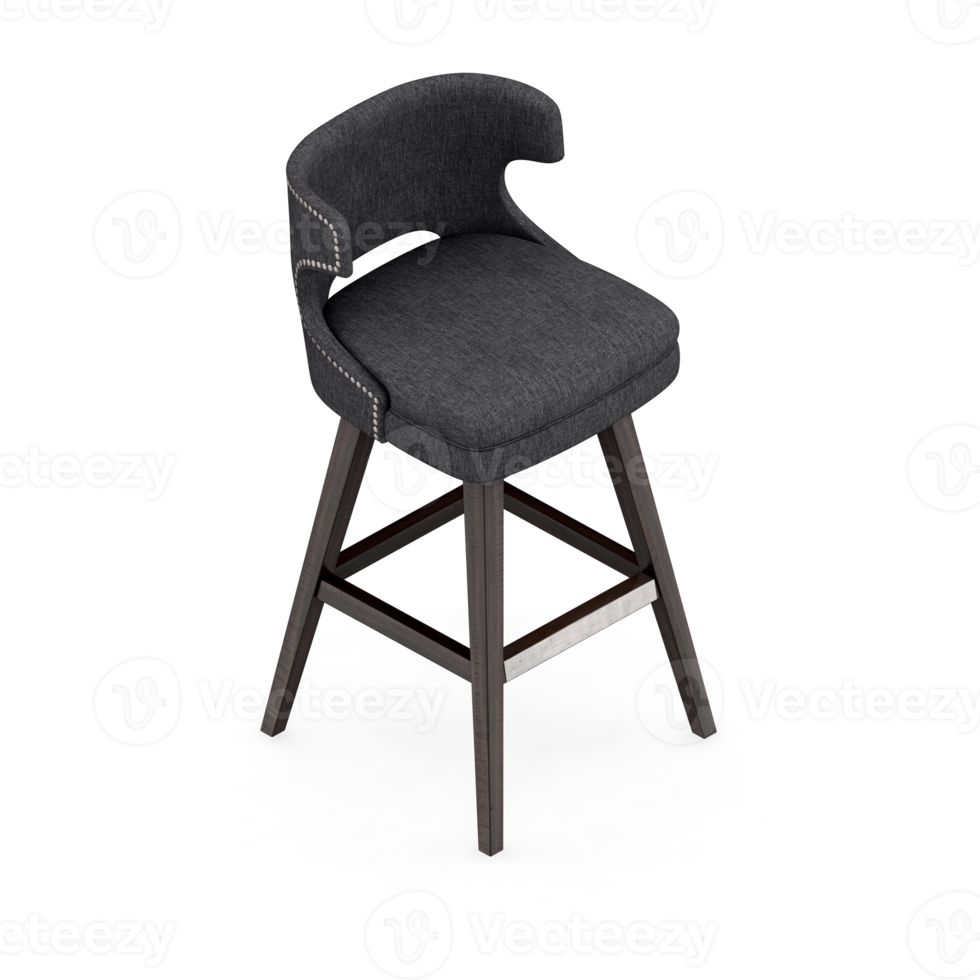 Isometric Chair 3D isolated rendering png