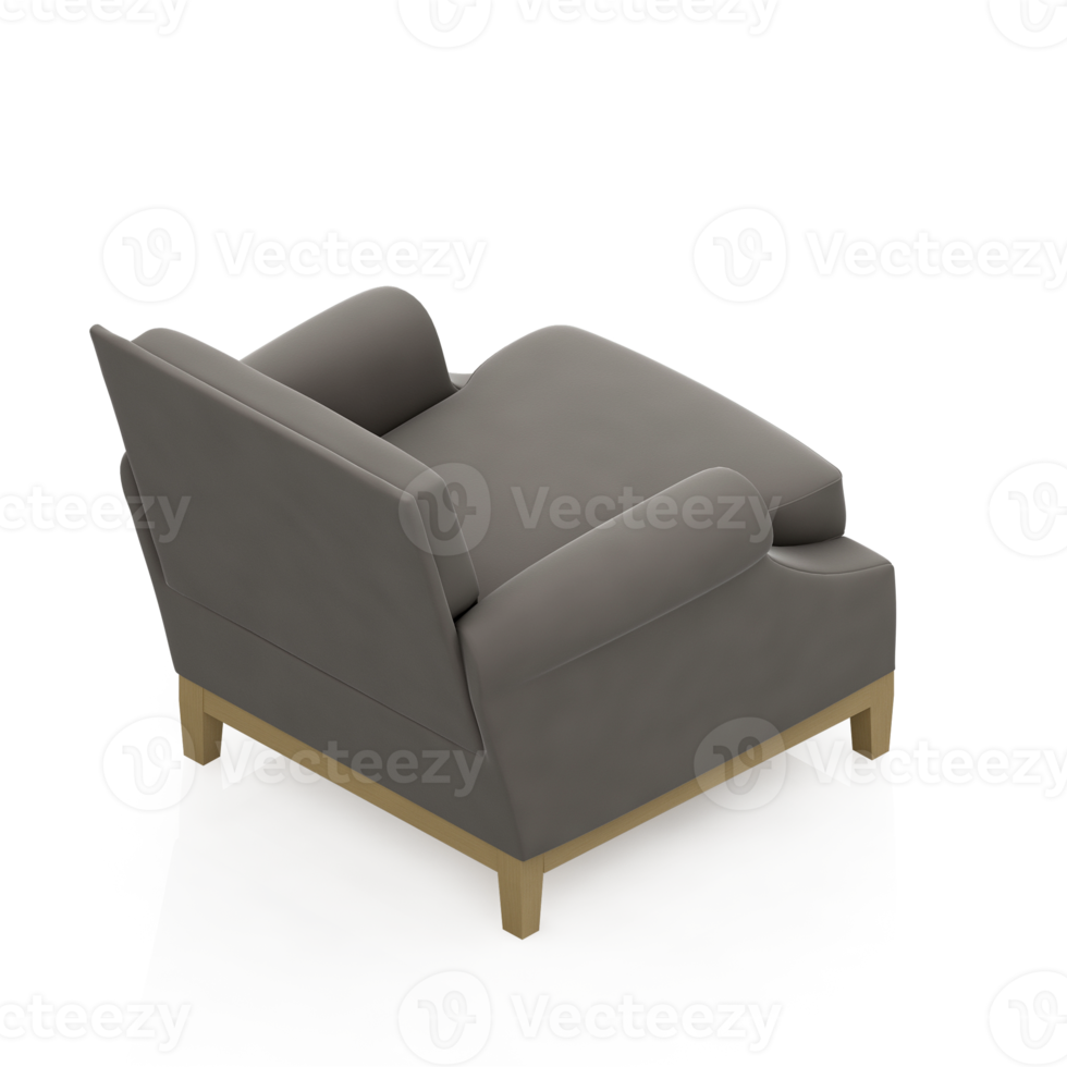 Isometric Armchair Isolated 3D render png