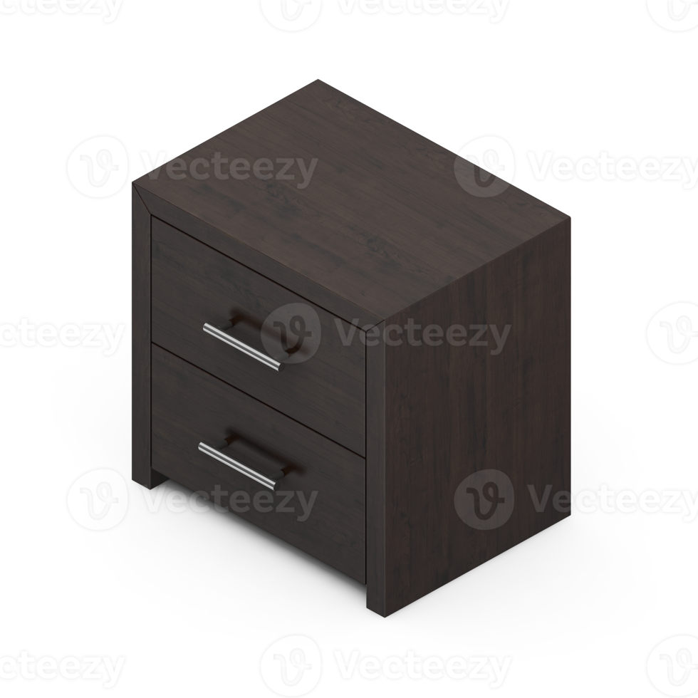Isometric Bedroom 3D render png