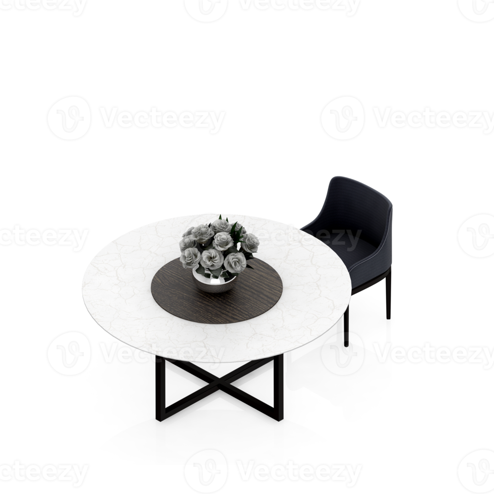 Isometric Table 3D render png