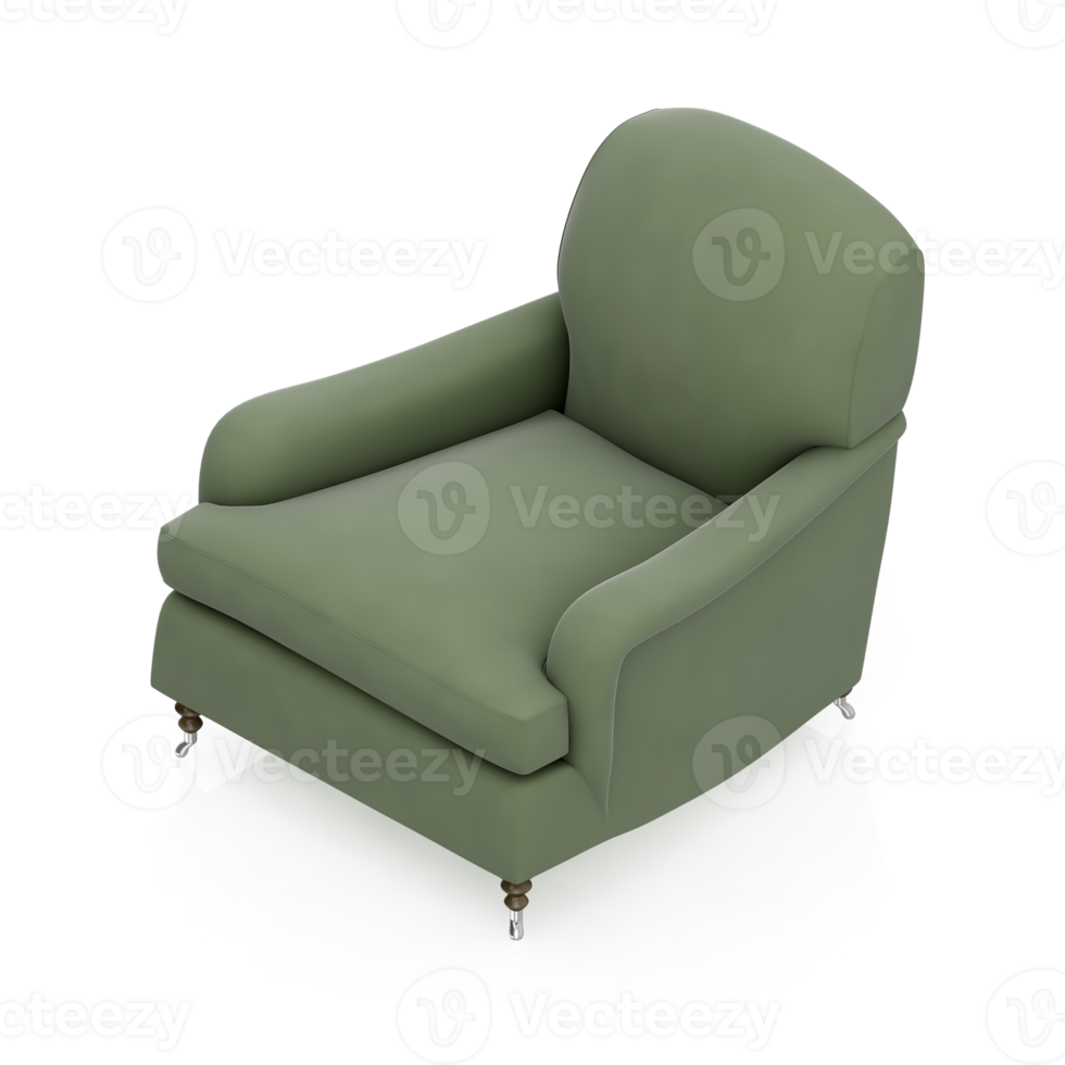 fauteuil isométrique rendu 3d isolé png