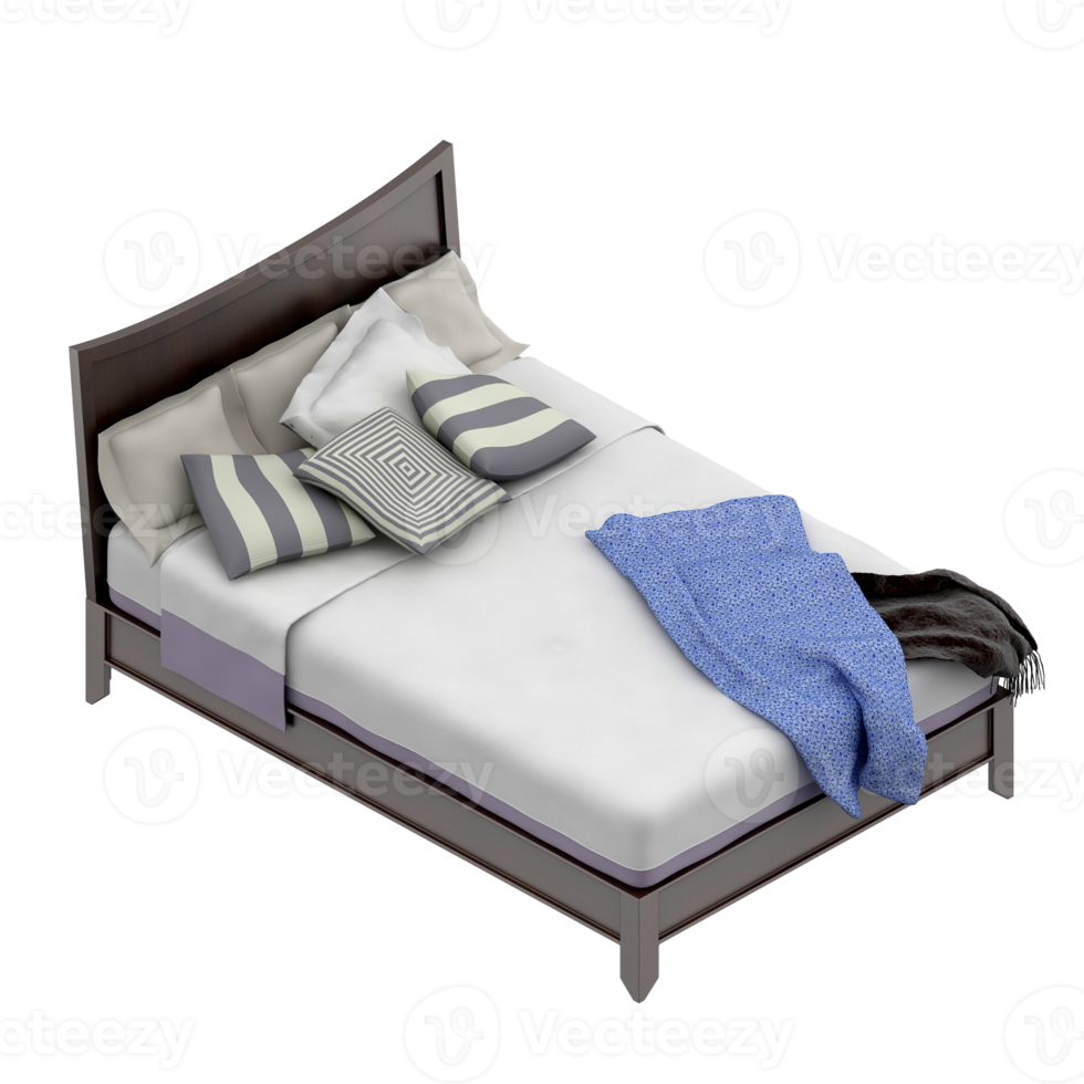 isometrisches schlafzimmer 3d rendern png