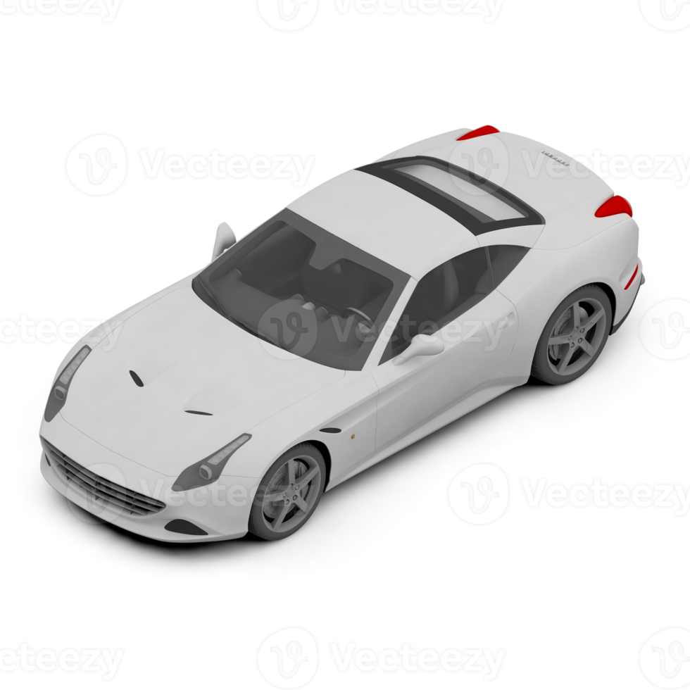 Isometric vehicle 3D Render png