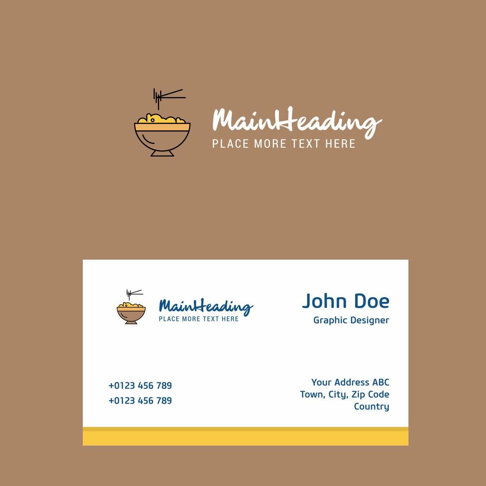 Bowl logo Design with business card template Elegant corporate identity Vector