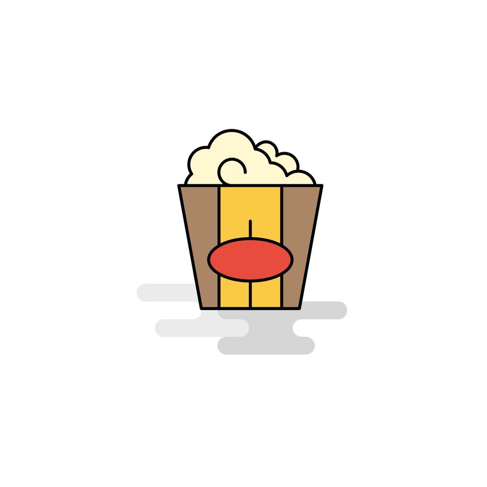 Flat Pop corn Icon Vector