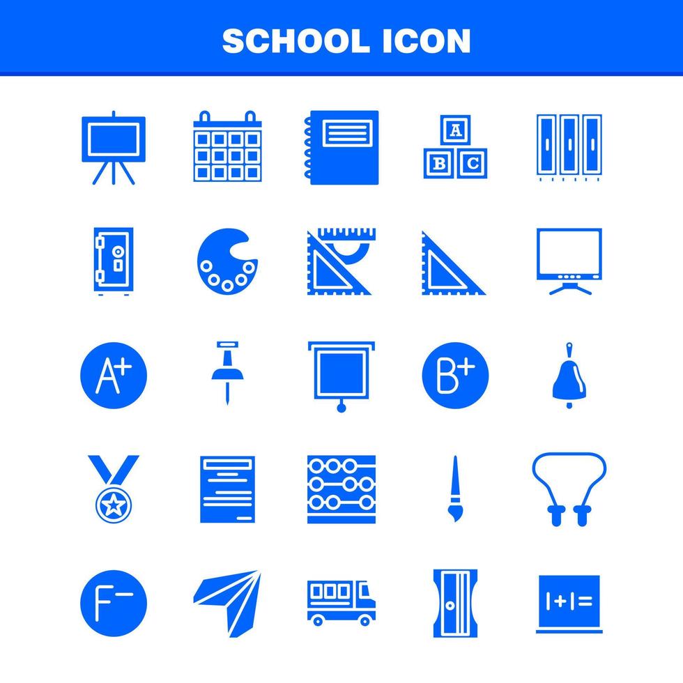 School Icon Solid Glyph Icon Pack For Designers And Developers Icons Of Education File Paper School Art College Paint Painting Vector