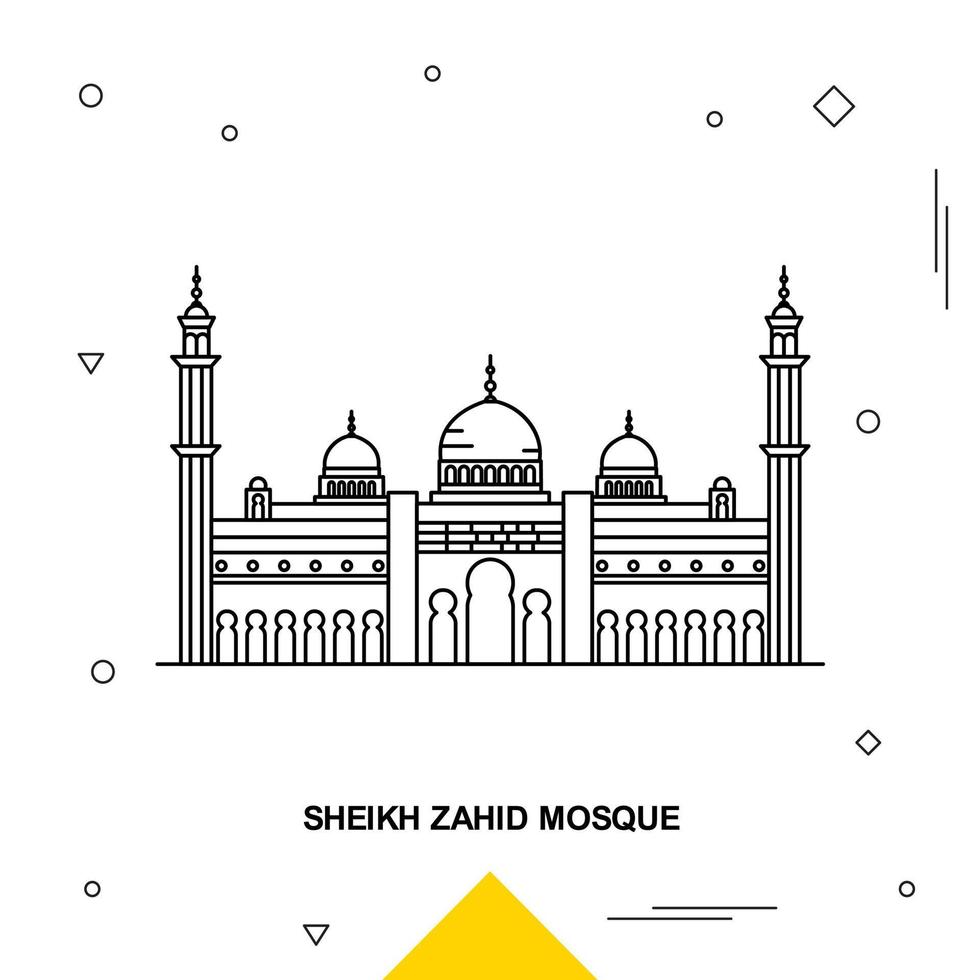 SHEIKH ZAHID MOSQUE vector