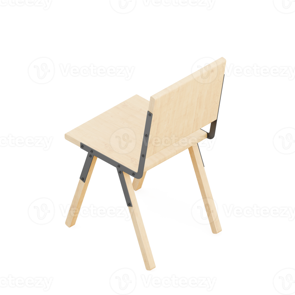 Isometric Chair 3D isolated rendering png