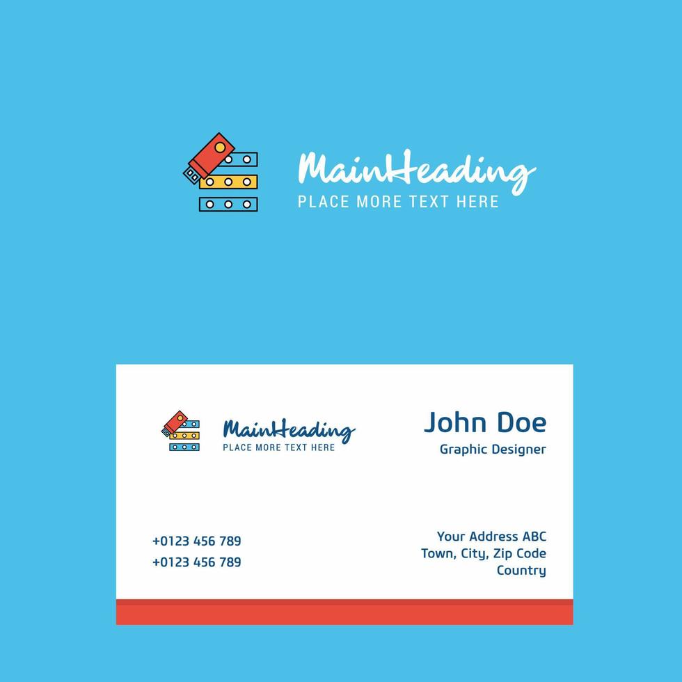 Files copy logo Design with business card template Elegant corporate identity Vector