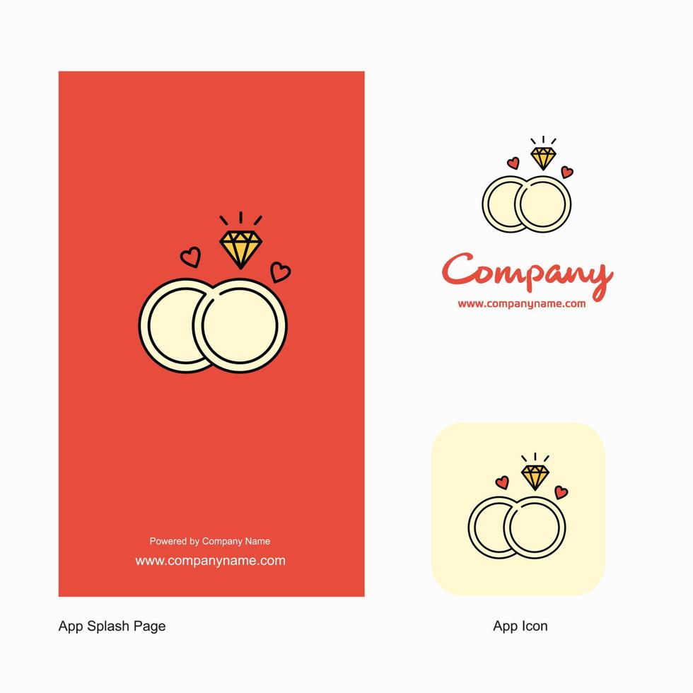 Diamond ring Company Logo App Icon and Splash Page Design Creative Business App Design Elements vector