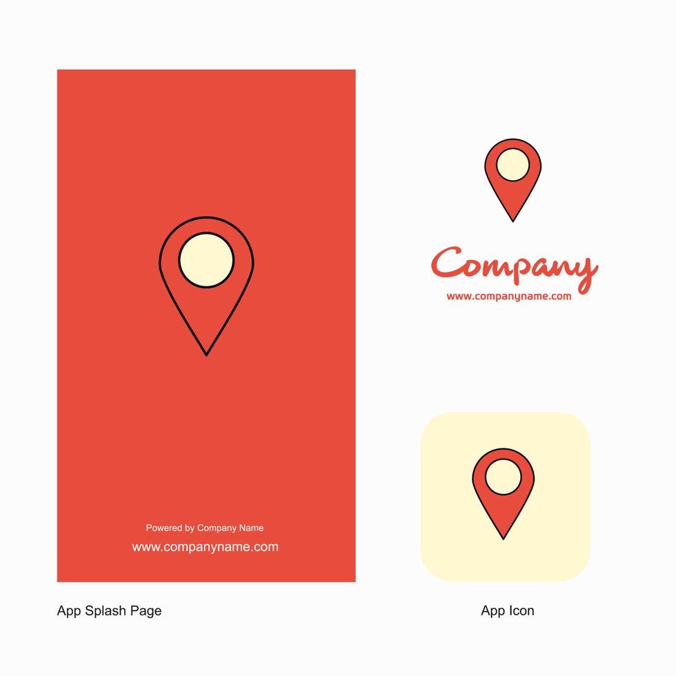 Location Company Logo App Icon and Splash Page Design Creative Business App Design Elements vector