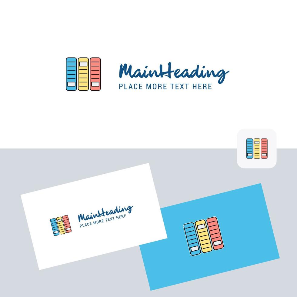 Files vector logotype with business card template Elegant corporate identity Vector