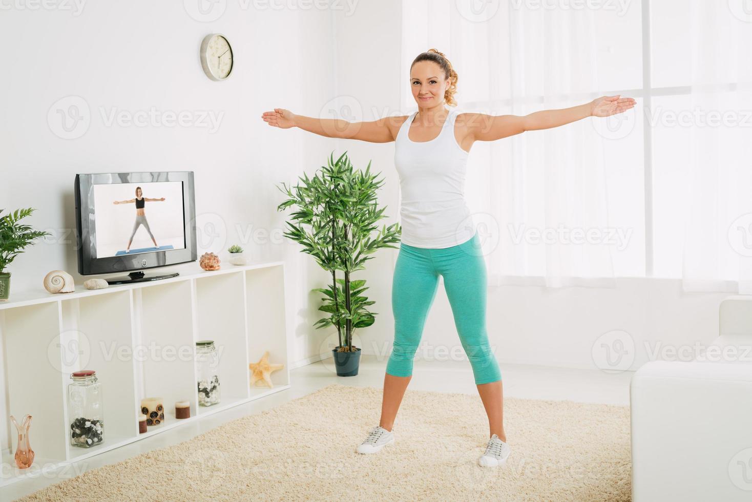 Girl Doing Exercises photo