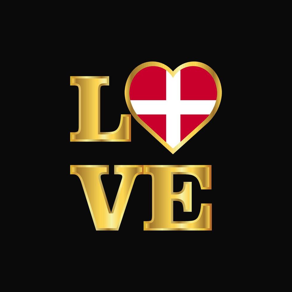 tipografía de amor orden militar soberana de malta diseño de bandera vector letras de oro