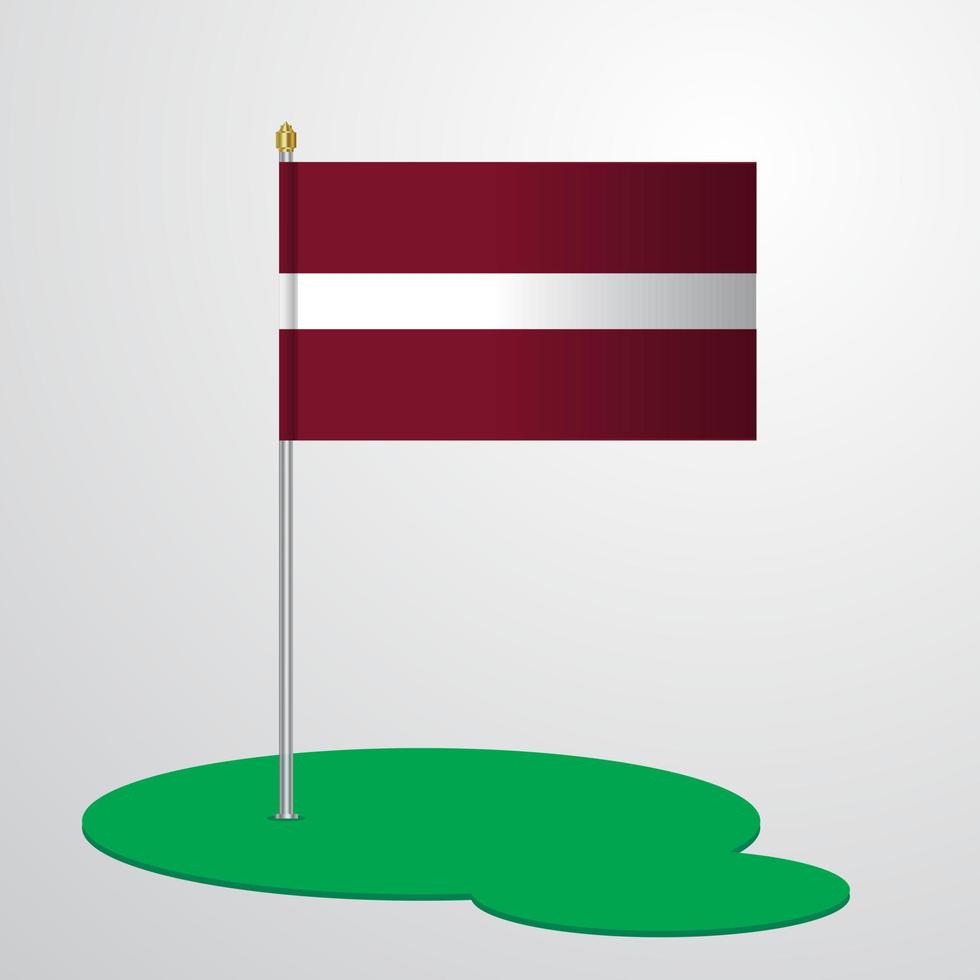 Latvia Flag Pole vector