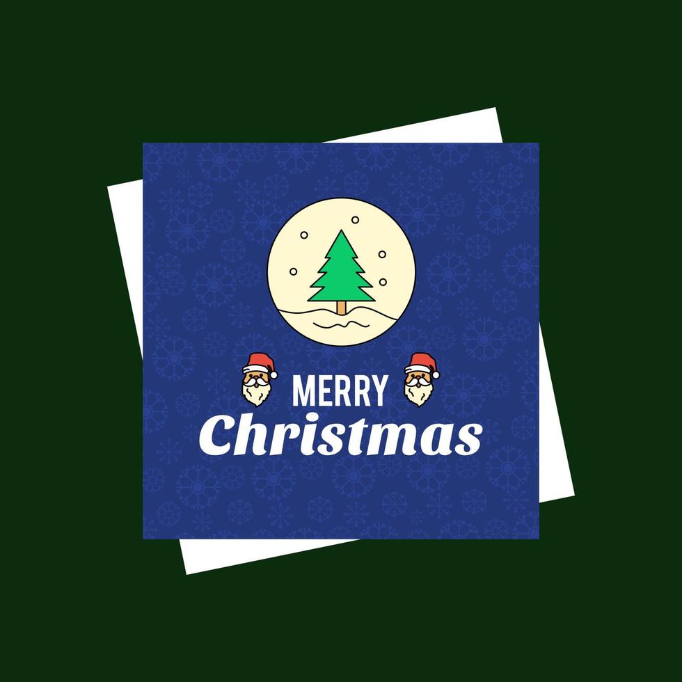 Christmas card design with elegant design and blue background vector