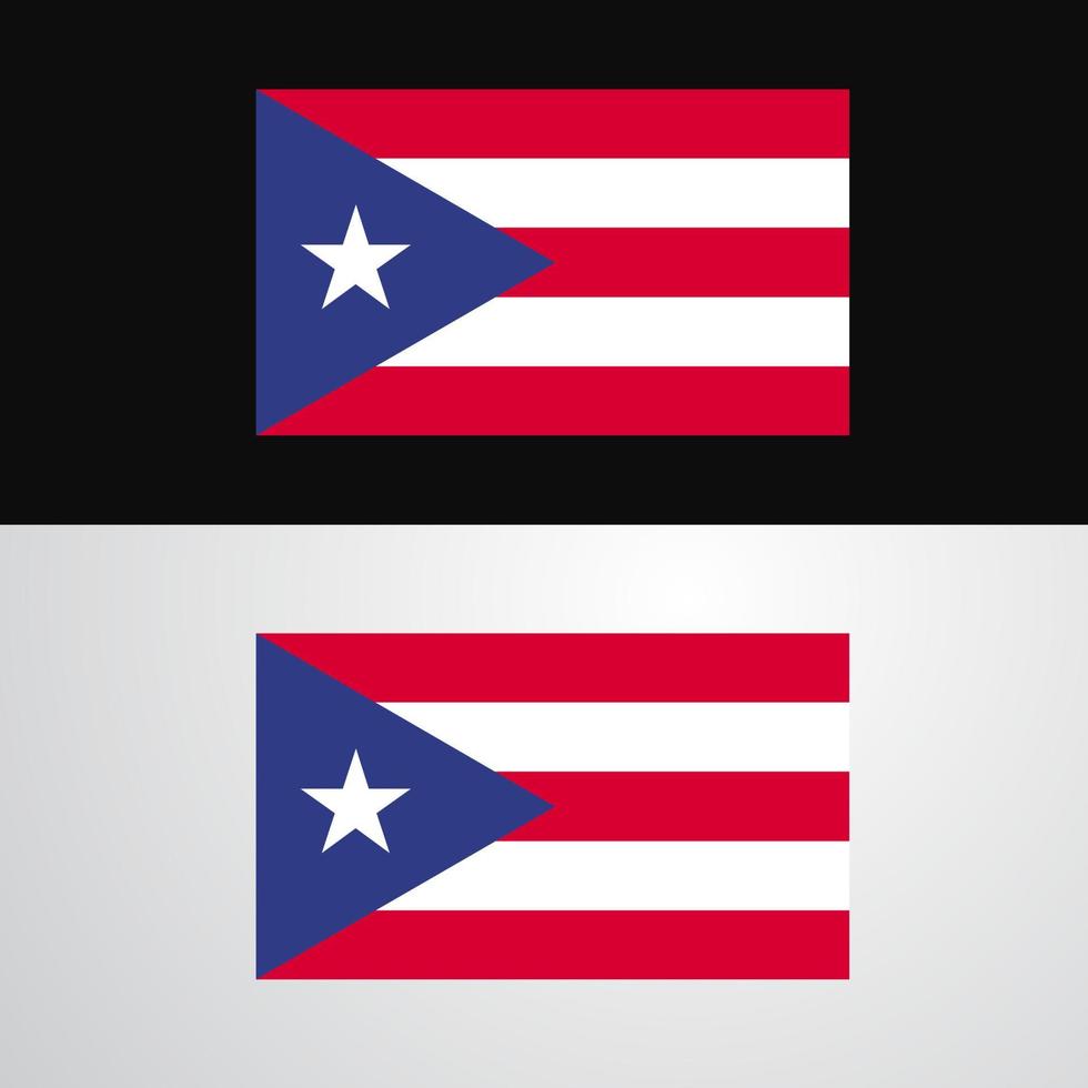 diseño de banner de bandera de puerto rico vector