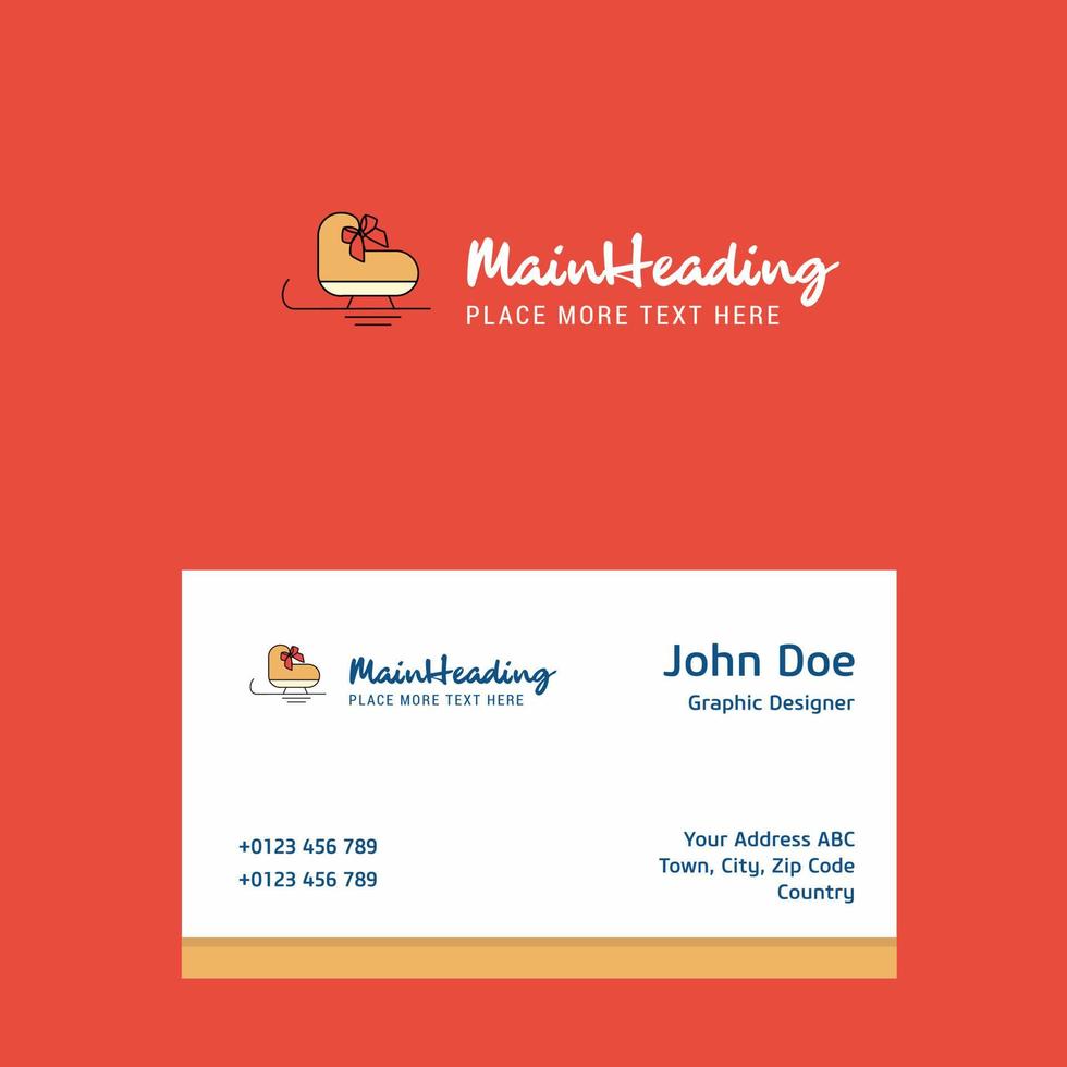 Skates logo Design with business card template Elegant corporate identity Vector