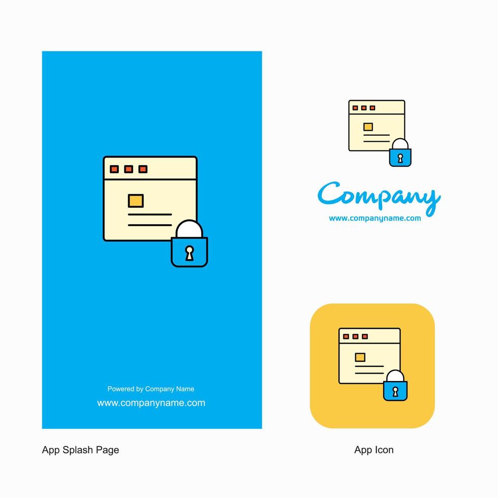 Protected website Company Logo App Icon and Splash Page Design Creative Business App Design Elements vector