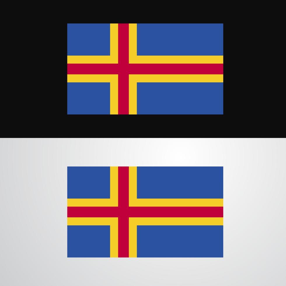 diseño de banner de bandera de aland vector