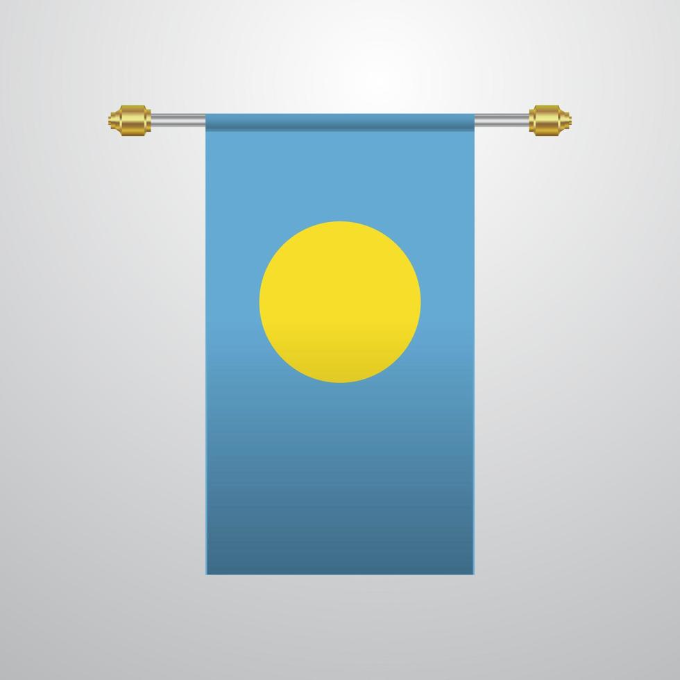 Palau hanging Flag vector