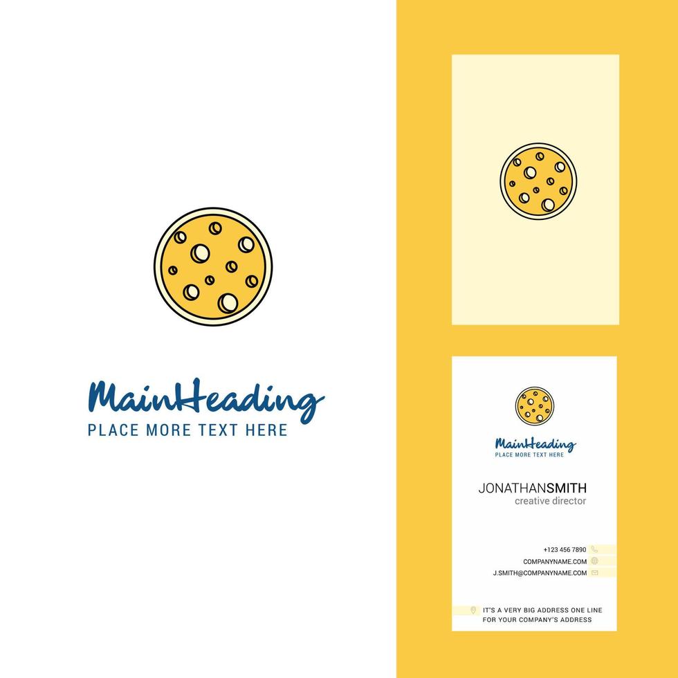 Moon Creative Logo and business card vertical Design Vector