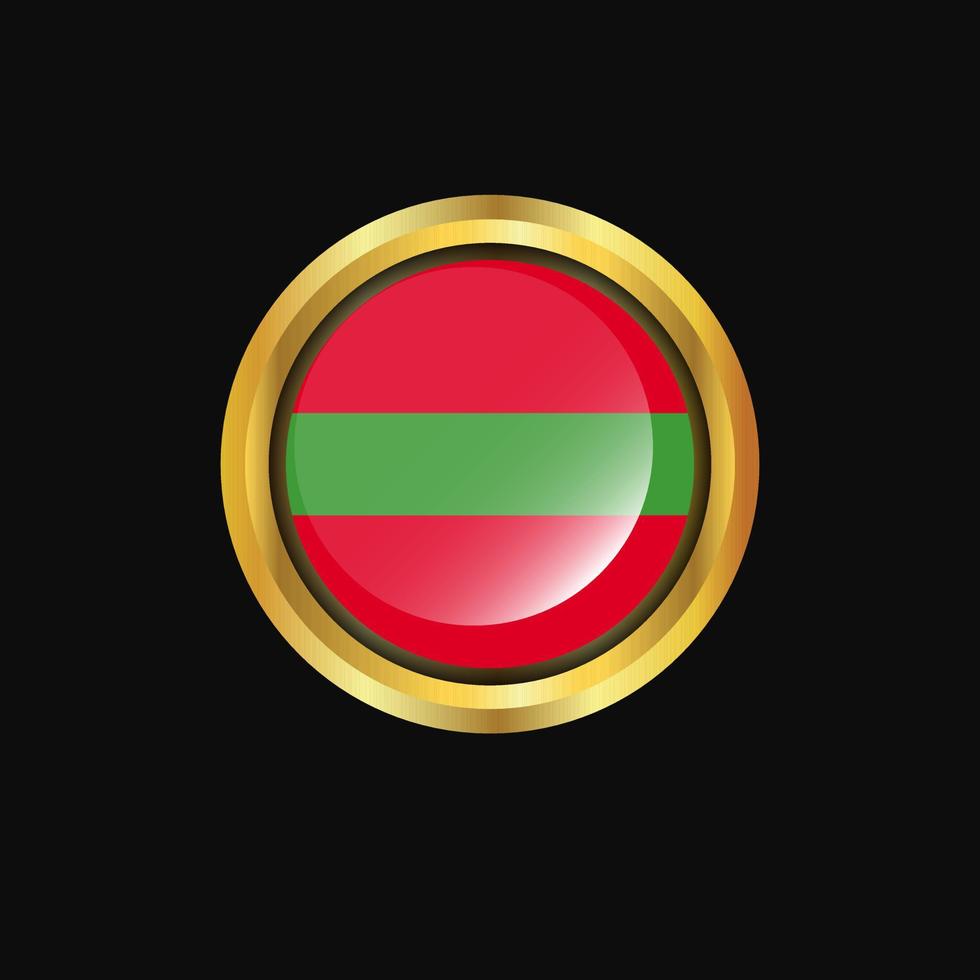botón dorado de la bandera de transnistria vector