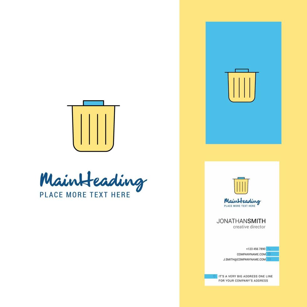 Trash Creative Logo and business card vertical Design Vector