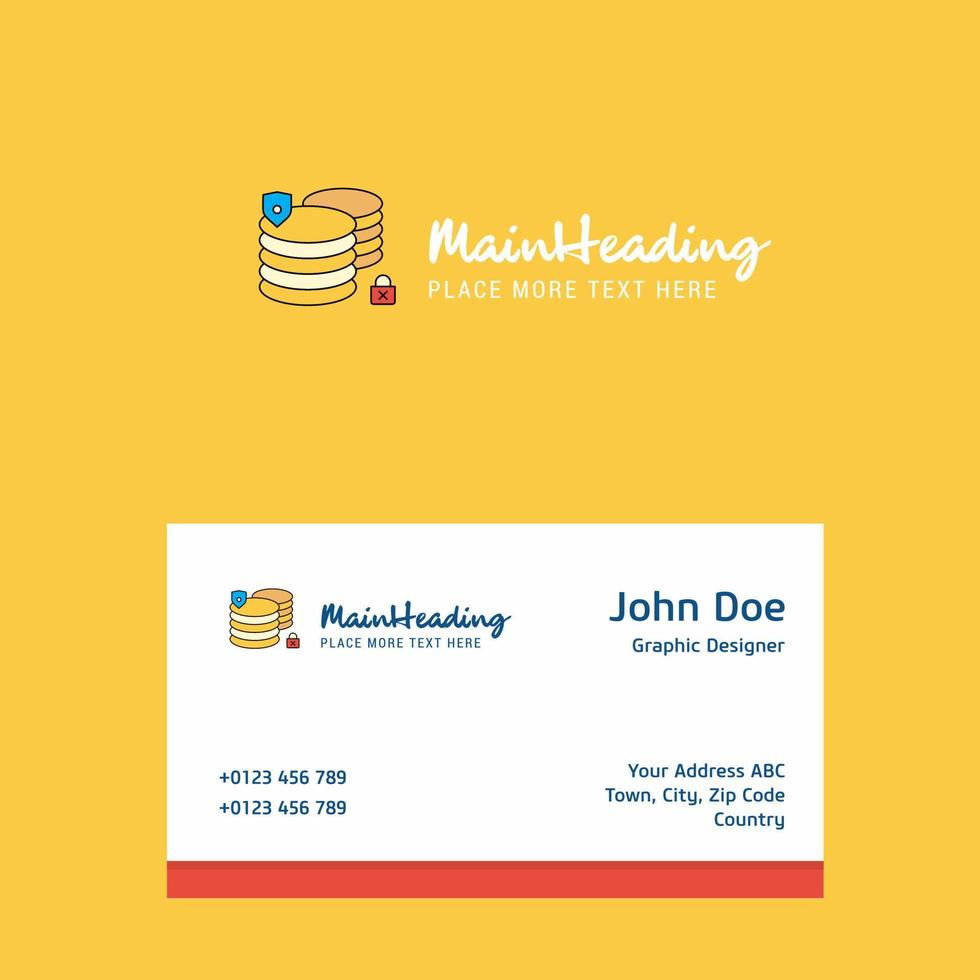 Database logo Design with business card template Elegant corporate identity Vector