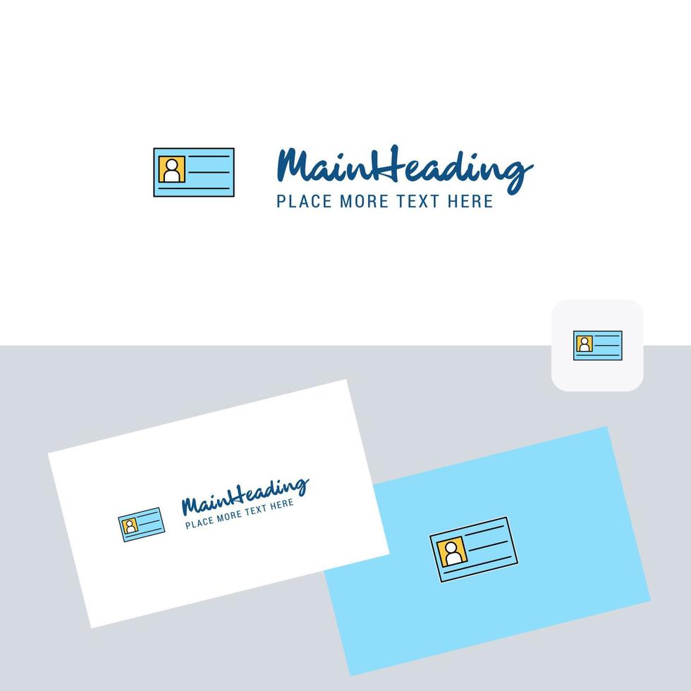 ID card vector logotype with business card template Elegant corporate identity Vector