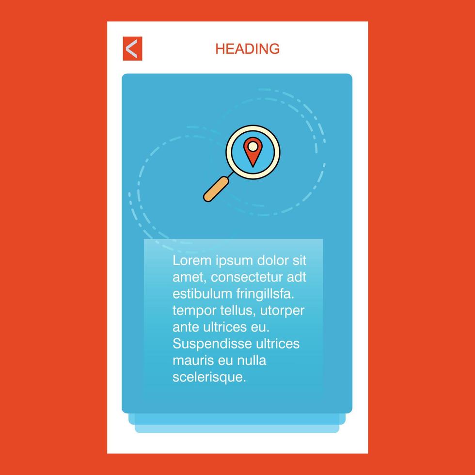 Search location mobile vertical banner design design Vector