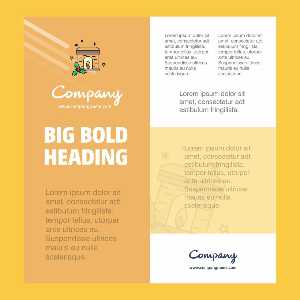Chimney Business Company Poster Template with place for text and images vector background