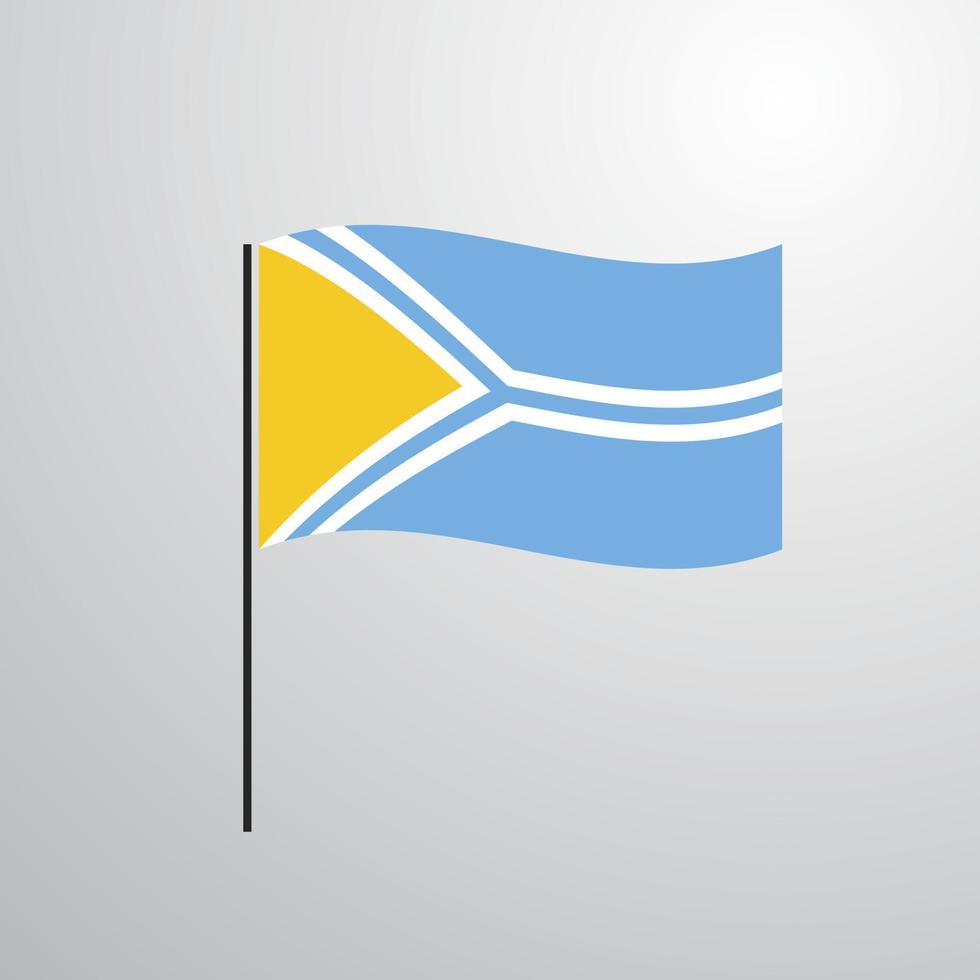 Tuva waving Flag vector