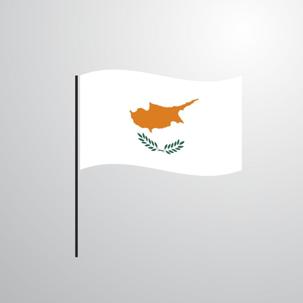bandera ondeante de chipre vector
