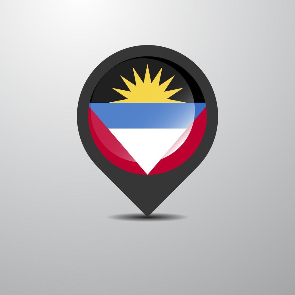 Antigua and Barbuda Map Pin vector