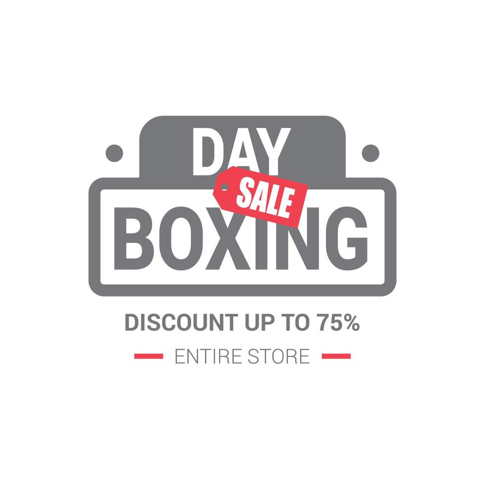 Boxing day sale card with elegent design vector