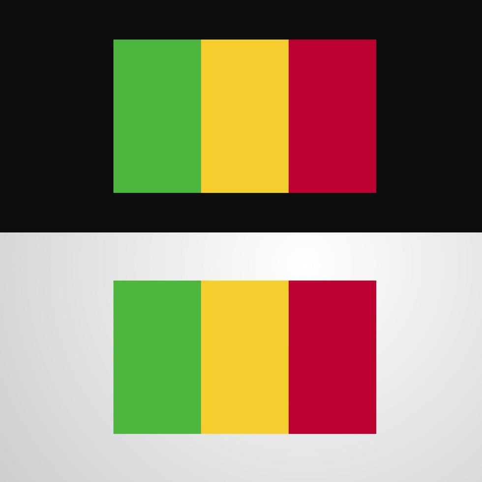diseño de banner de bandera de malí vector