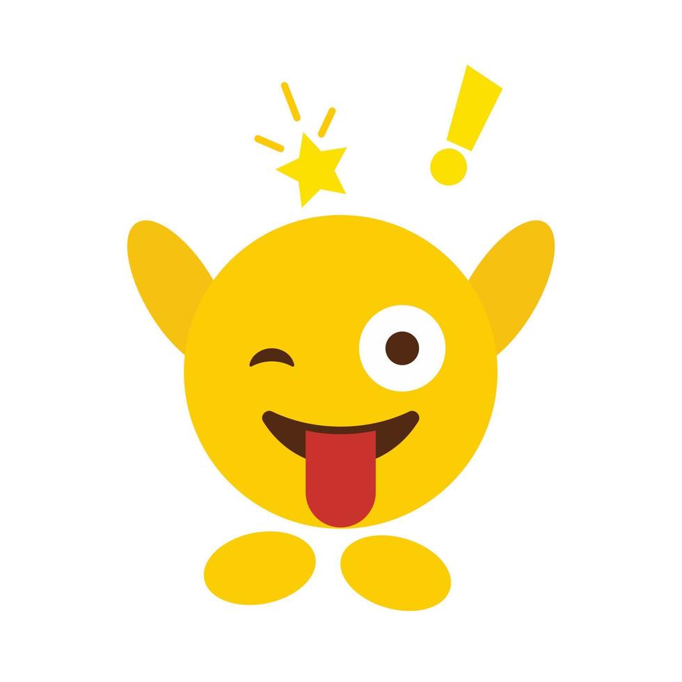 Naughty emoji icon design vector