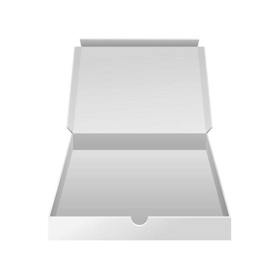 Empty white small box realistic vector