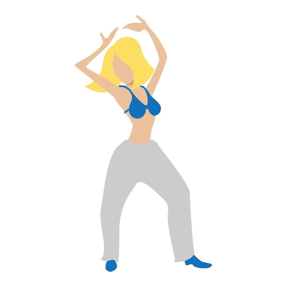 Hip hop girl dancer icon vector