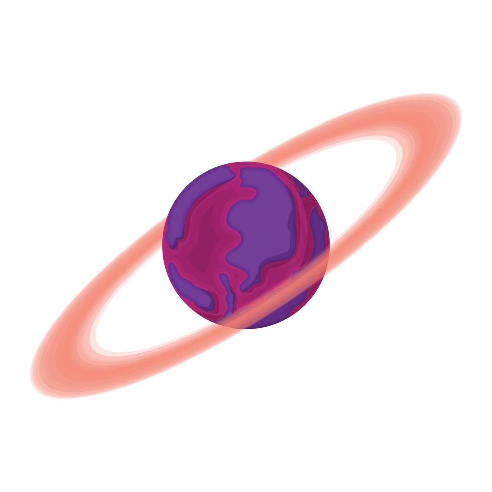 Saturn cartoon icon vector