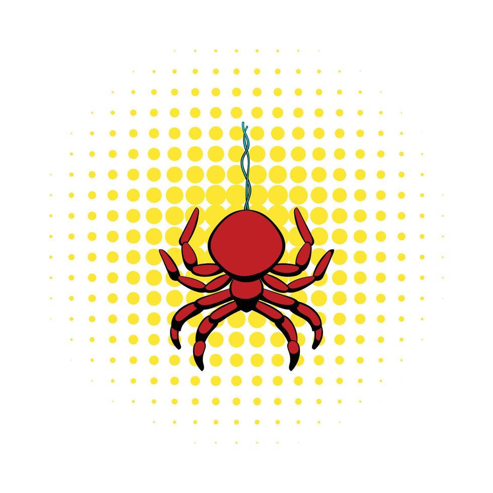 icono de araña en estilo cómic vector