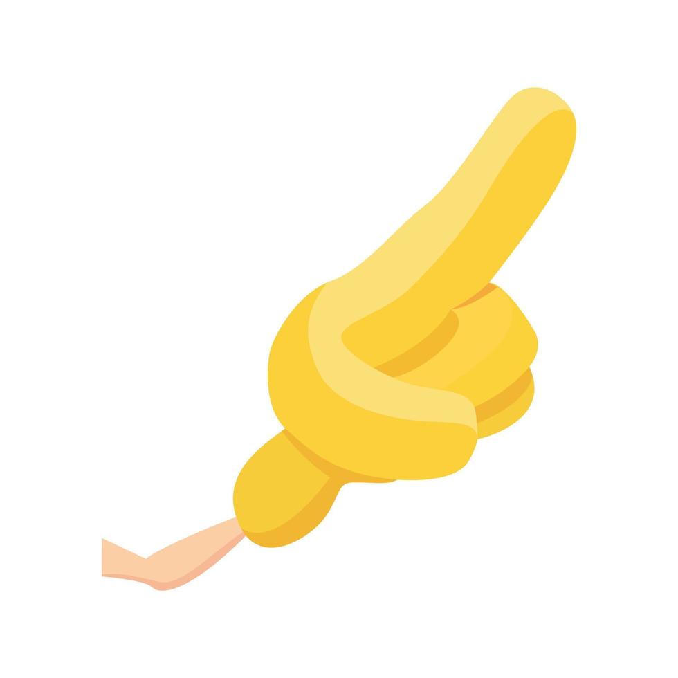Foam finger baseball cartoon icon vector
