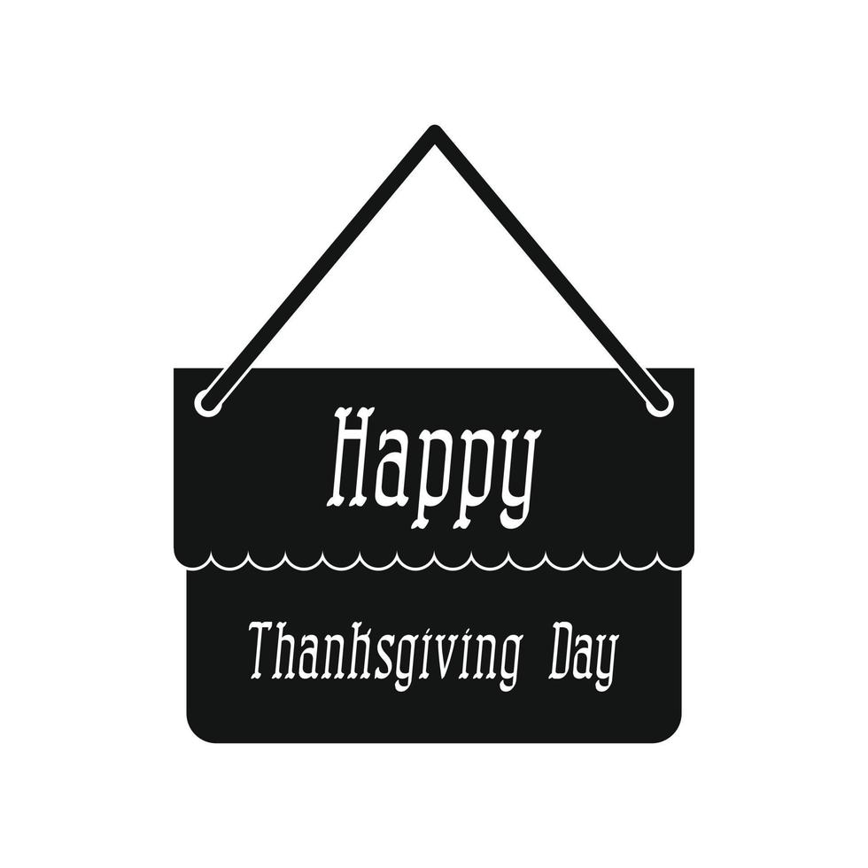 Signboard thanksgiving icon vector