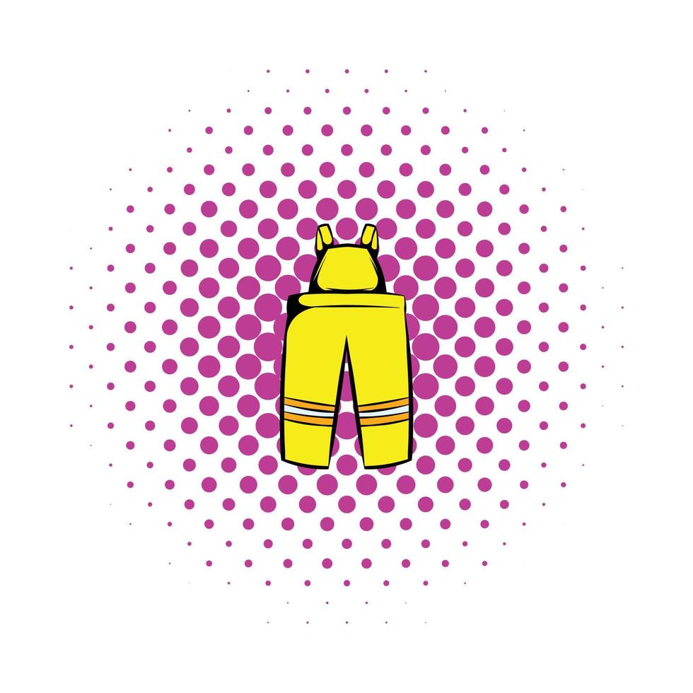 icono de pantalones de bombero, estilo comics vector